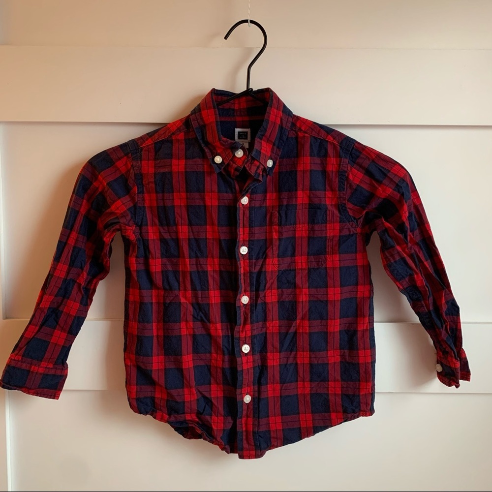 JANIE & JACK | GUC Long Sleeve Plaid Button Down 4